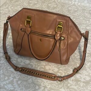 Chic Tan Brown Elliott Lucca Leather Shoulder Bag